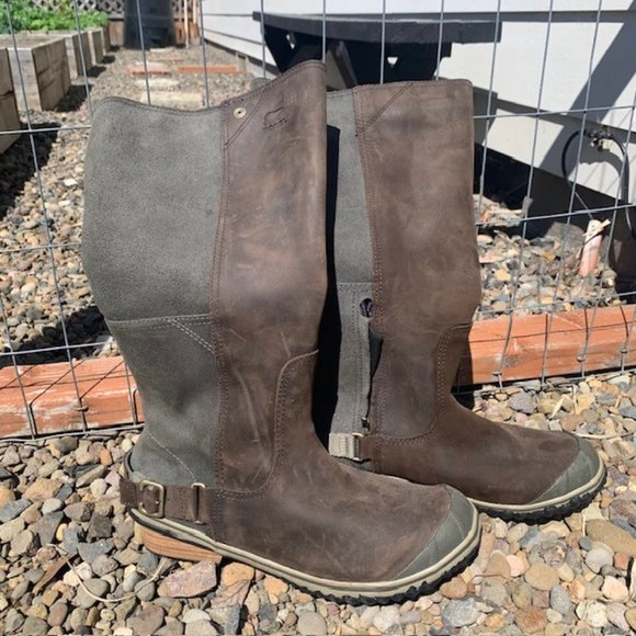 Sorel Shoes - Sorel Women Slimboot NL2108-326 Waterproof Riding Boots in Alpine Tundra - Sz 10